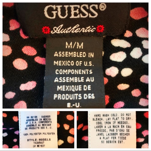 Guess Black & Pink Built-in Bra Halter Top Size M - Picture 6 of 7